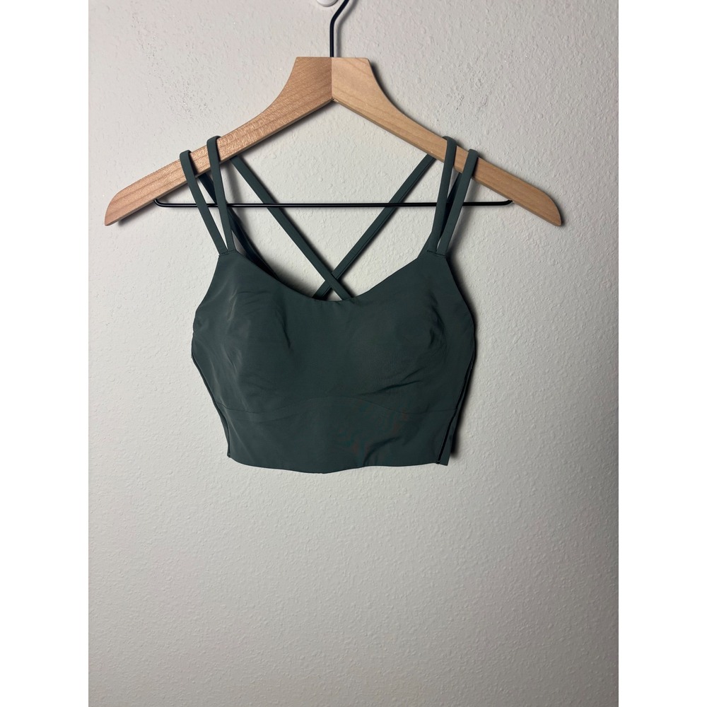 Lululemon Like a Cloud Longline Bra Dark Forest Green Light Support B/C Cup 6